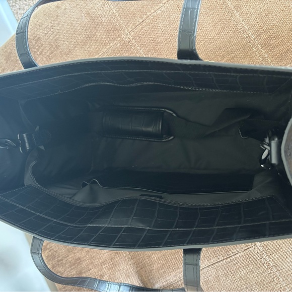 Black Crocodile Beis Work Tote - Picture 7 of 9